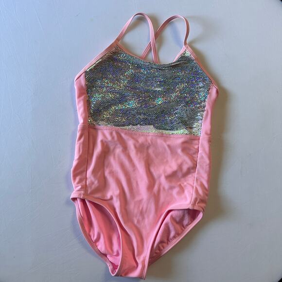 More Than Magic Pink Sequins One Piece Swim Suit - Picture 2 of 7
